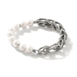 Men John Hardy Chains^Asli Bracelet, Silver, Pearls, 10.5Mm