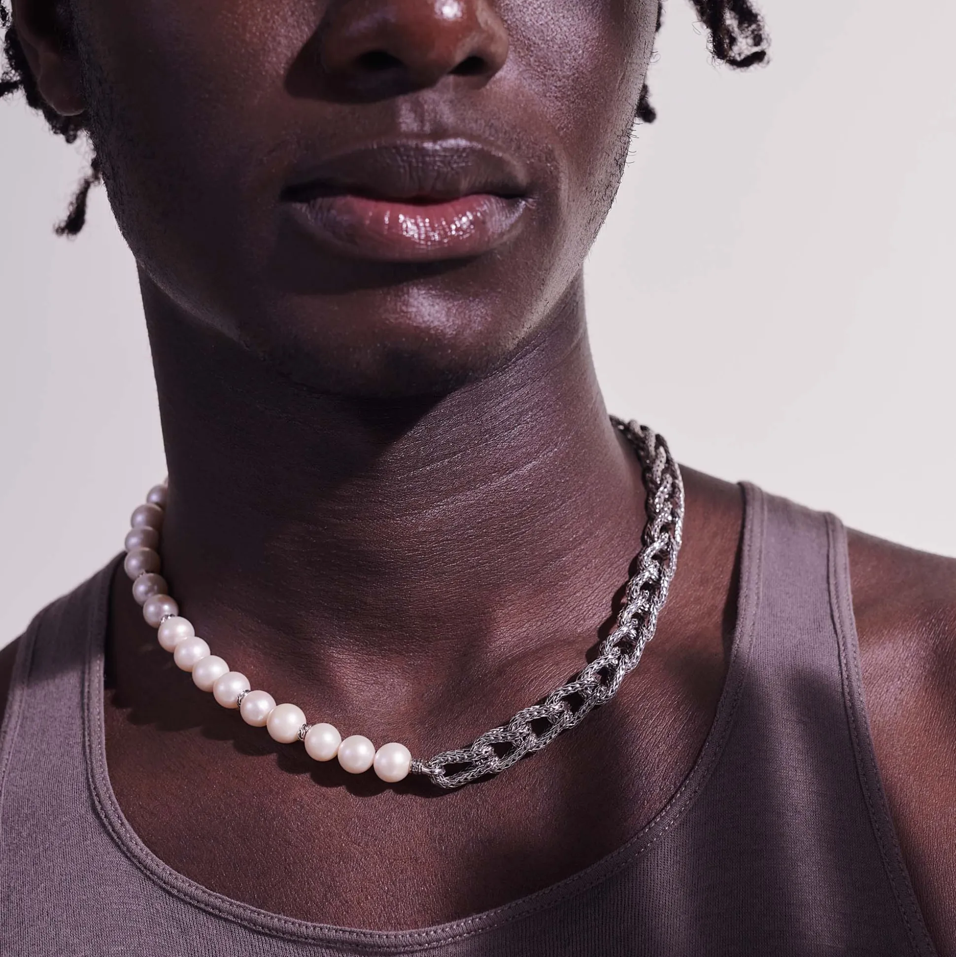 Women John Hardy Statement^Asli Necklace, Sterling Silver, Pearls, 10.5Mm