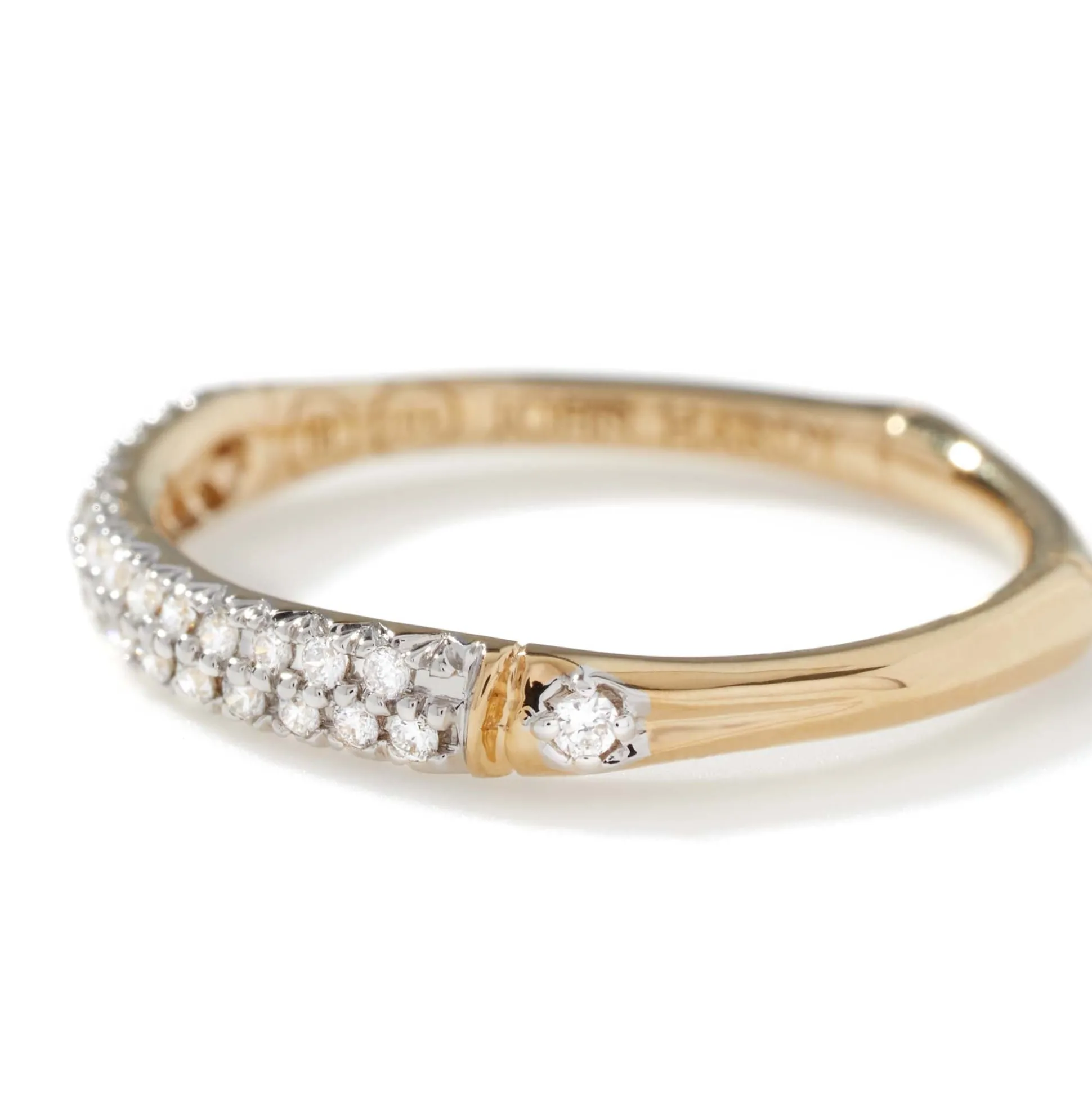 Women John Hardy Bands^Bamboo Band Ring, Gold, Diamonds, Slim