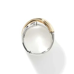 Women John Hardy Statement^Bamboo Crossover Ring, Sterling Silver, Gold