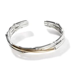 Women John Hardy Bangles & Cuffs^Bamboo Flex Cuff, Sterling Silver, Gold, Slim