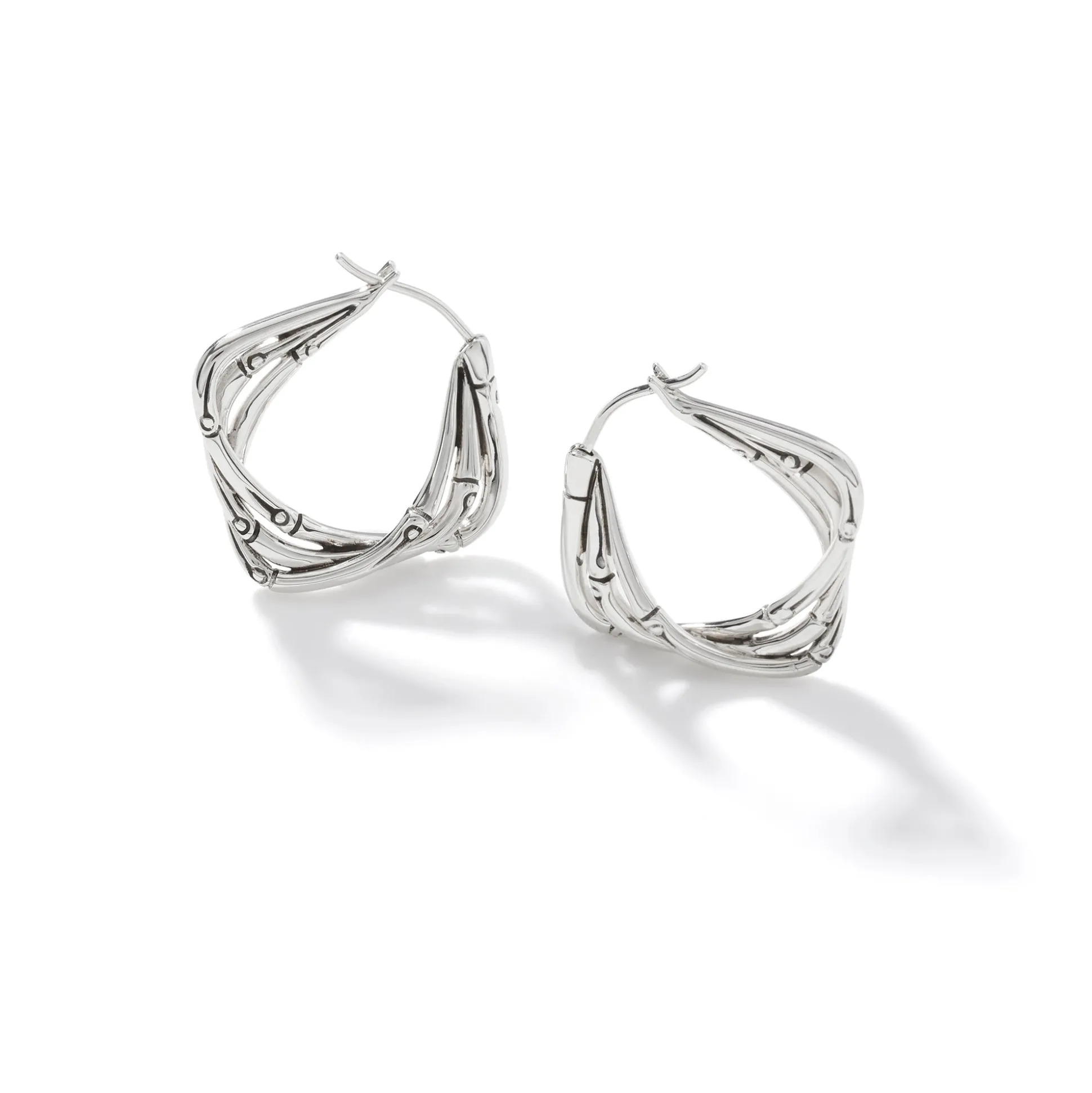 Women John Hardy Hoops^Bamboo Hoop Earring, Sterling Silver