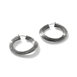 Women John Hardy Hoops^Bamboo Hoop Earring, Sterling Silver