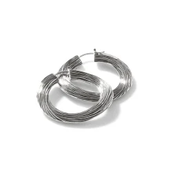 Women John Hardy Hoops^Bamboo Hoop Earring, Sterling Silver
