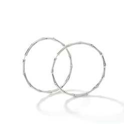 Women John Hardy Hoops^Bamboo Hoop Earring, Sterling Silver, Large