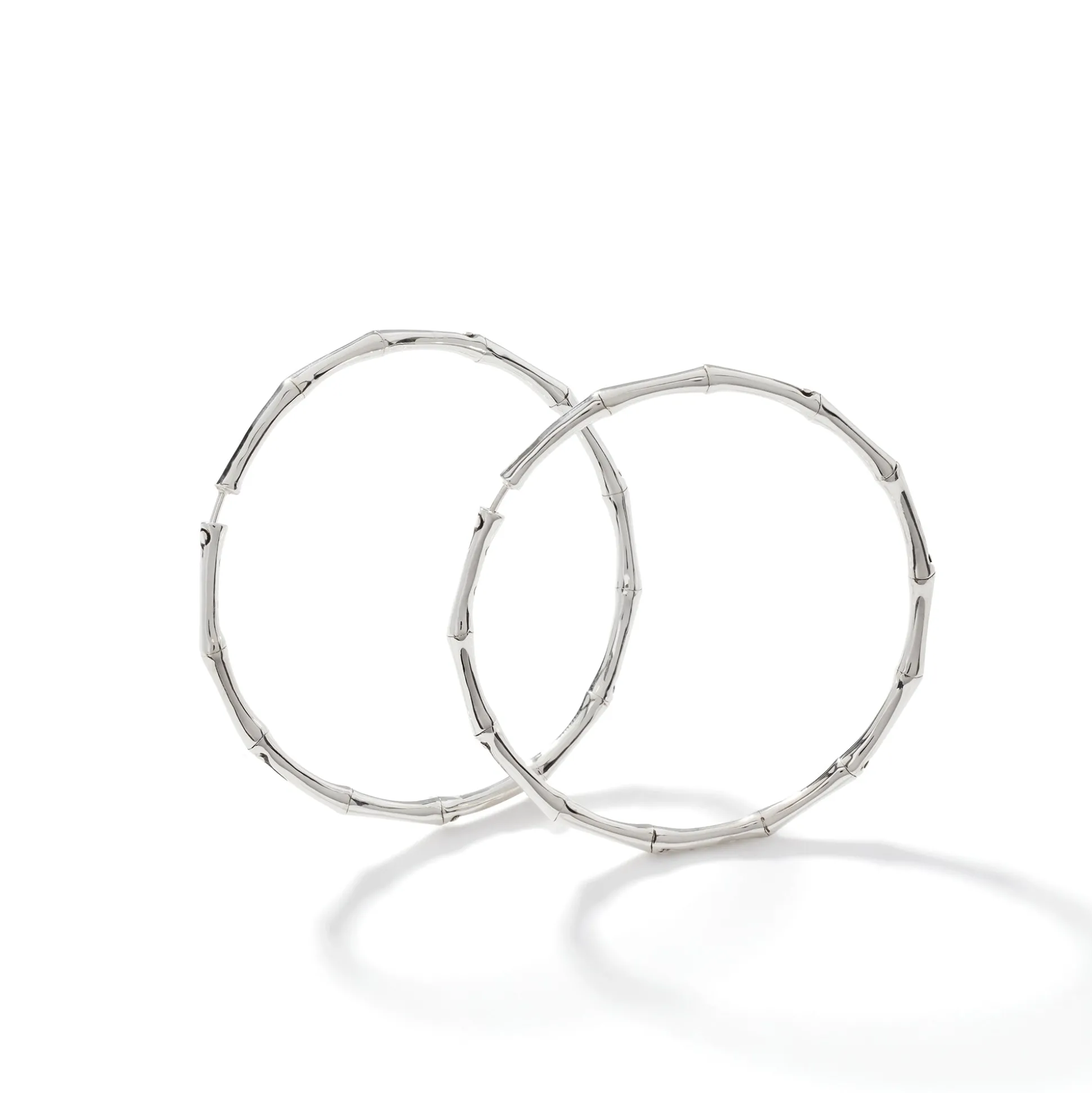 Women John Hardy Hoops^Bamboo Hoop Earring, Sterling Silver, Large