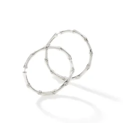 Women John Hardy Hoops^Bamboo Hoop Earring, Sterling Silver