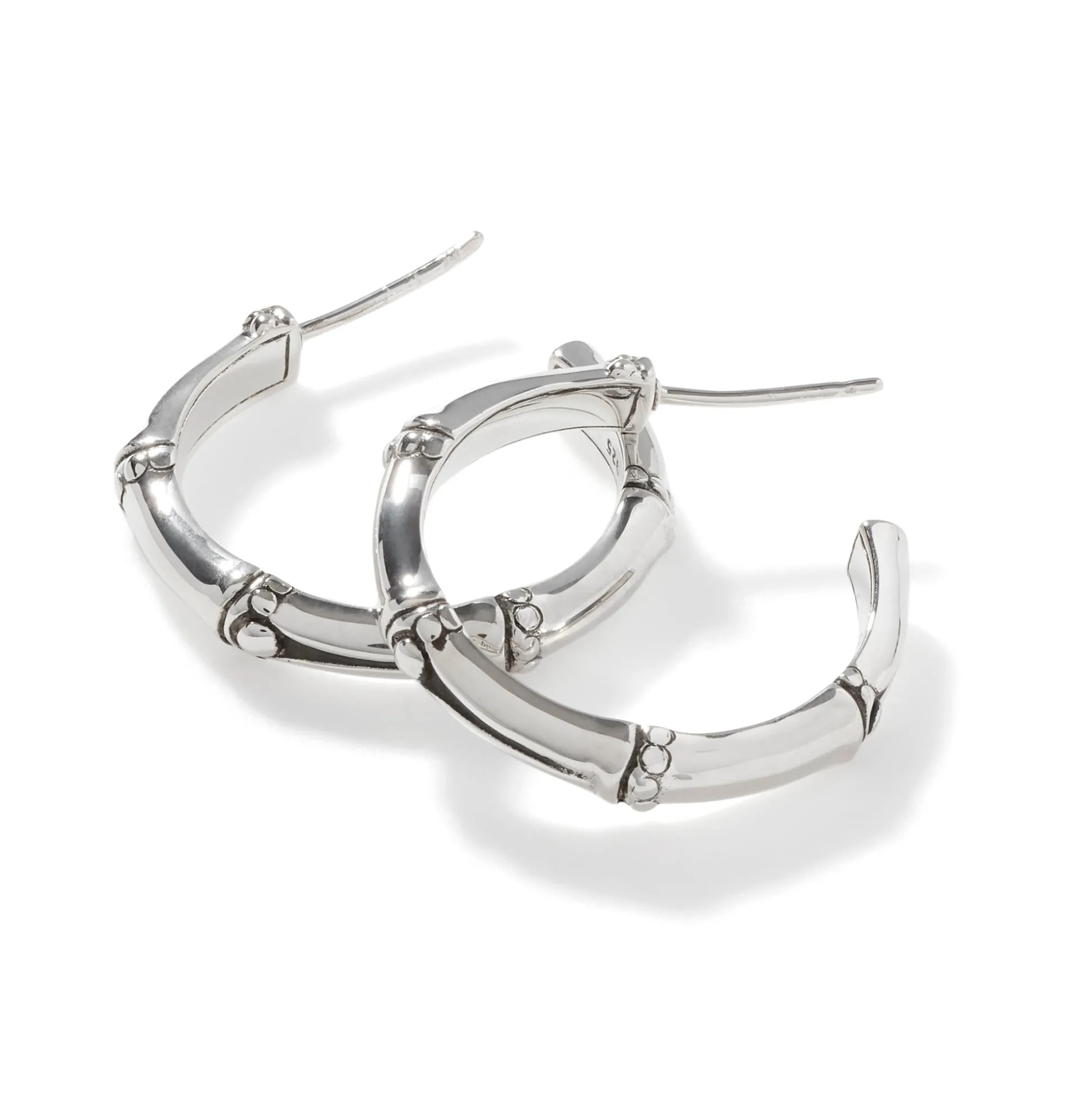Women John Hardy Hoops^Bamboo J Hoop Earring, Sterling Silver, Small