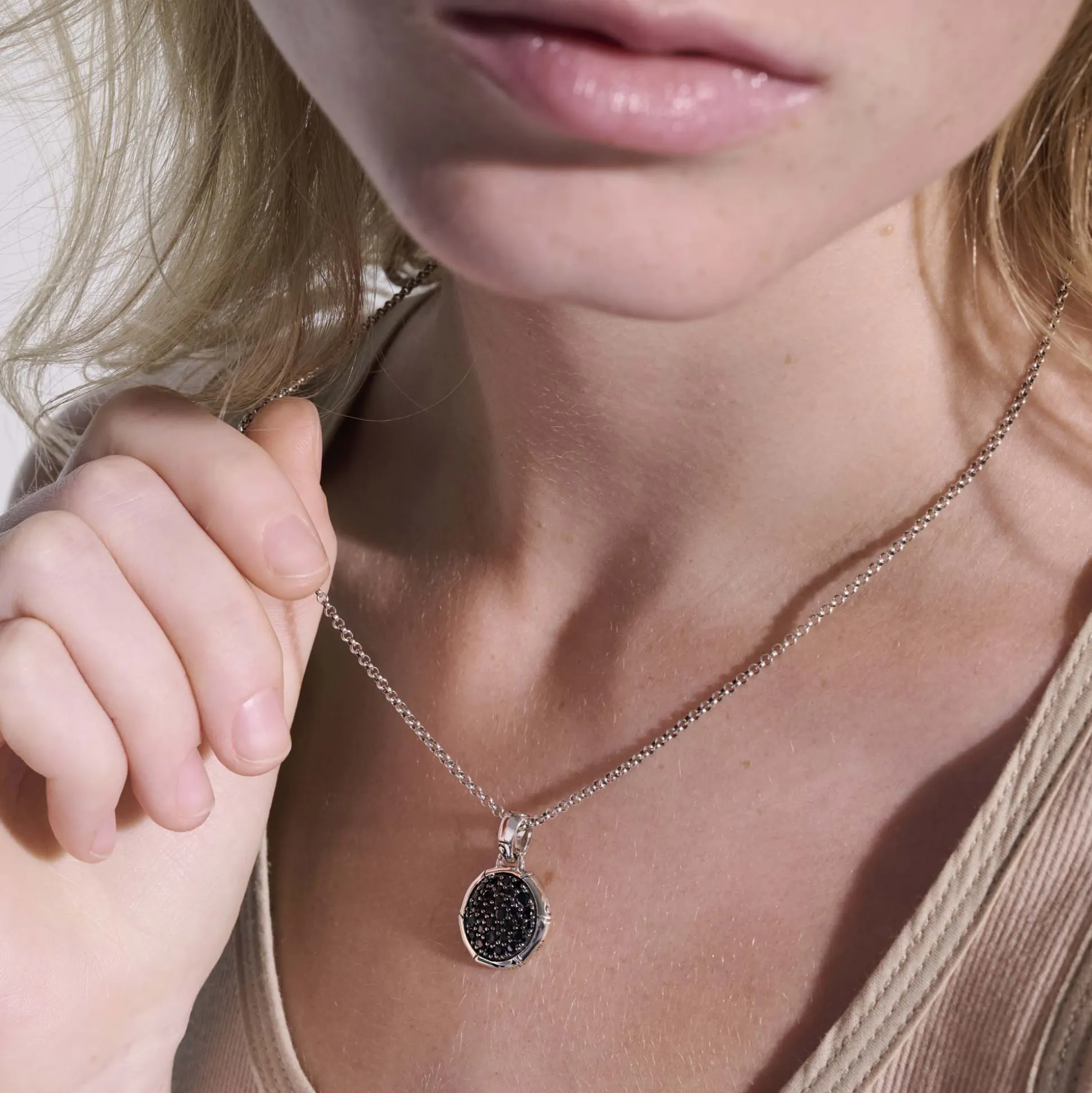 Women John Hardy Pendants^Bamboo Pendant Necklace, Silver, Pave