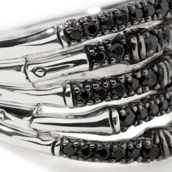 Women John Hardy Statement^Bamboo Ring, Sterling Silver, Pave