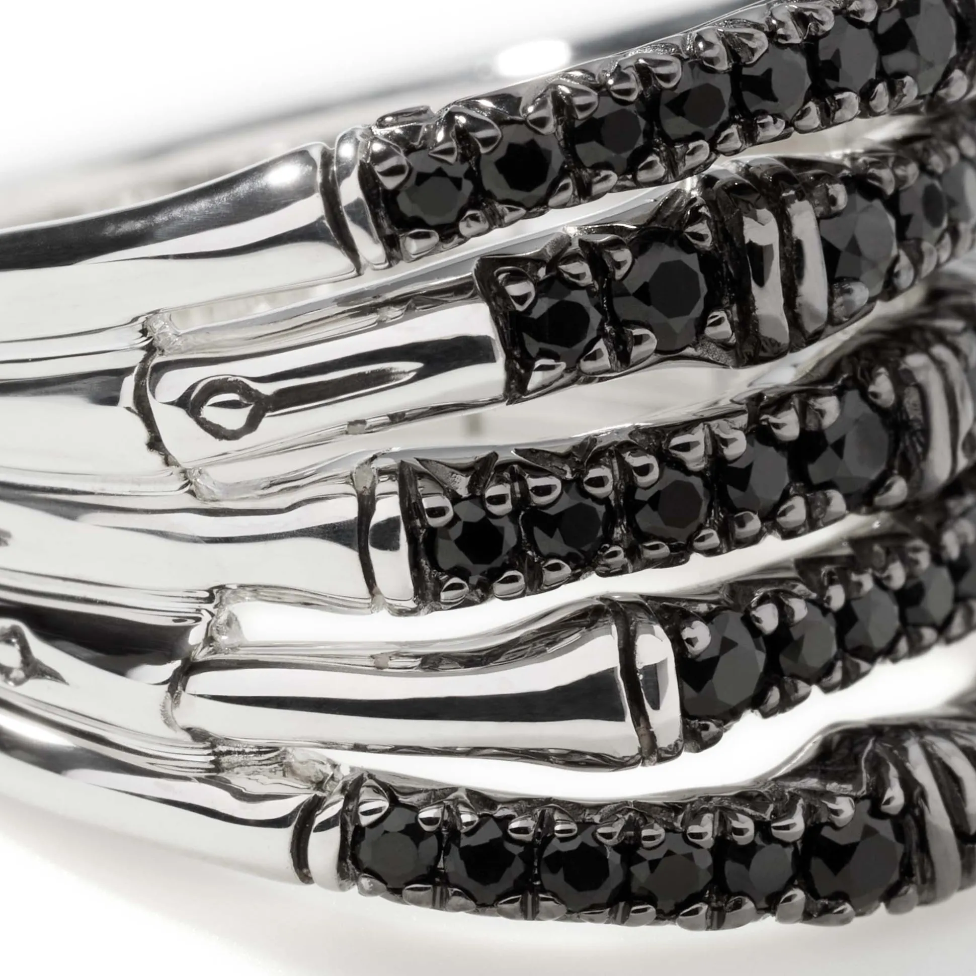 Women John Hardy Statement^Bamboo Ring, Sterling Silver, Pave
