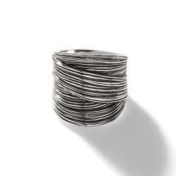 Women John Hardy Statement^Bamboo Saddle Ring, Sterling Silver