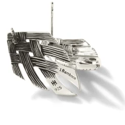 Women John Hardy Statement^Bamboo Woven Earring, Sterling Silver