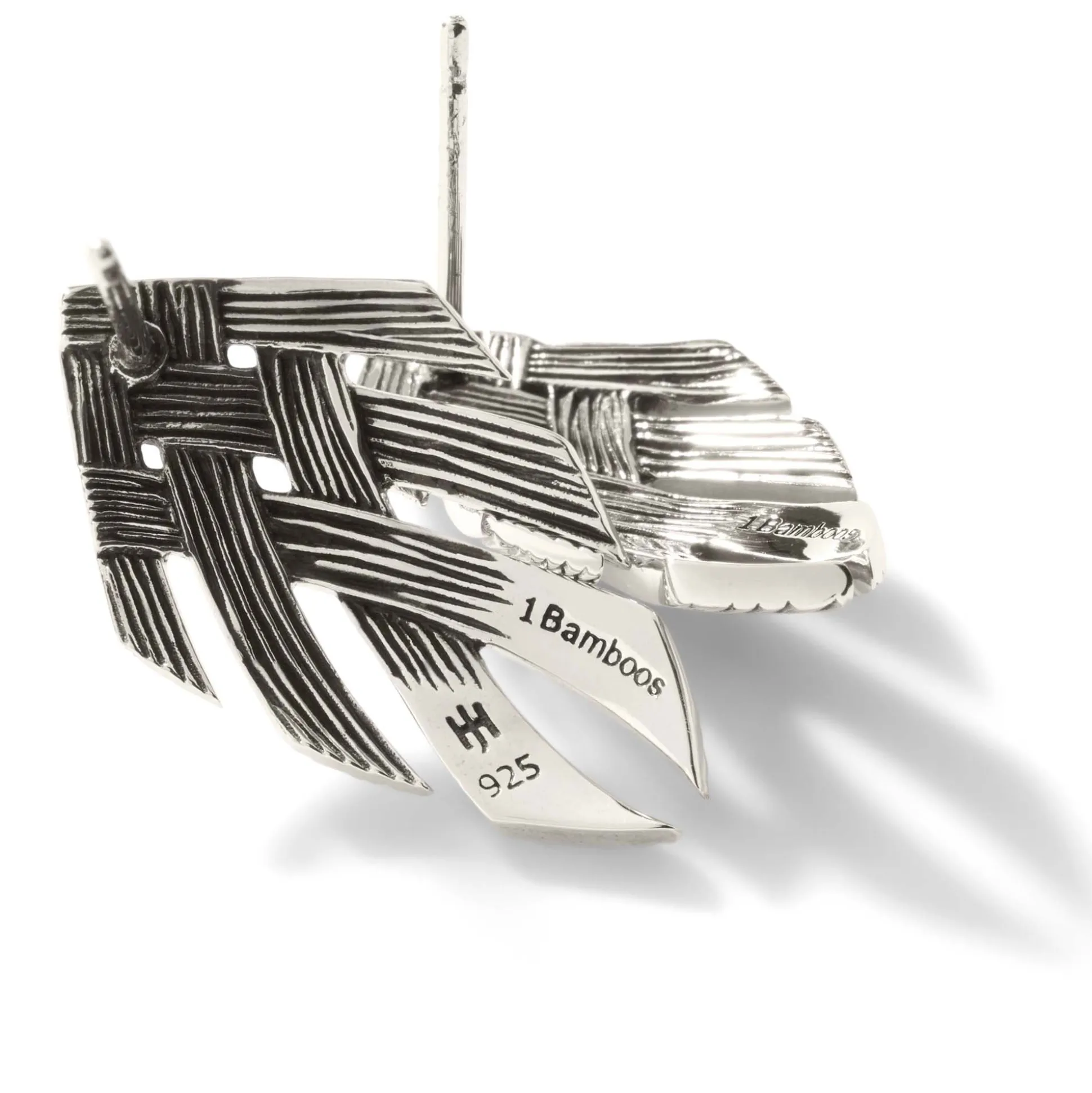 Women John Hardy Statement^Bamboo Woven Earring, Sterling Silver