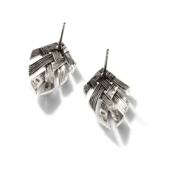 Women John Hardy Statement^Bamboo Woven Earring, Sterling Silver