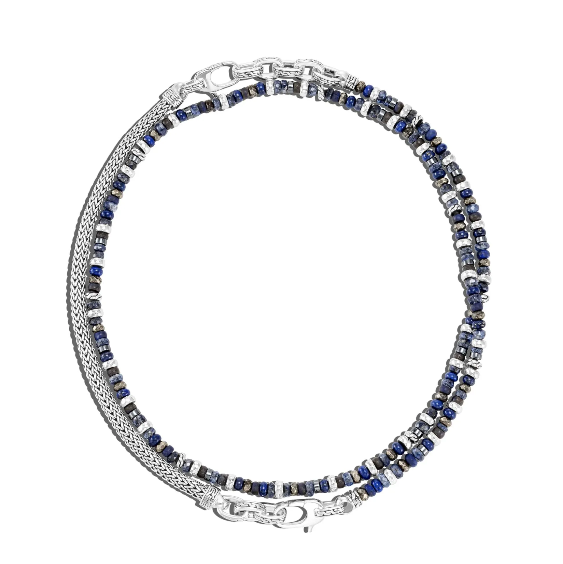 Men John Hardy Beads^Beaded Multi Wrap, Sterling Silver, Gemstones