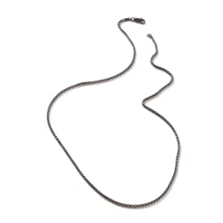 Men John Hardy Chains^Box Chain Necklace, Dark Silver, 2.7Mm