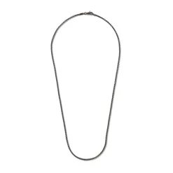 Men John Hardy Chains^Box Chain Necklace, Dark Silver, 2.7Mm