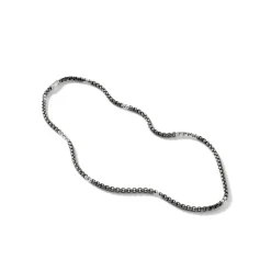 Men John Hardy Chains^Box Chain Necklace, Dark Silver, 4.8Mm