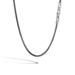 Men John Hardy Chains^Box Chain Necklace, Sterling Silver, 4Mm