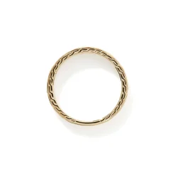 Men John Hardy Bands^Carved Chain Band Ring, Gold, Slim