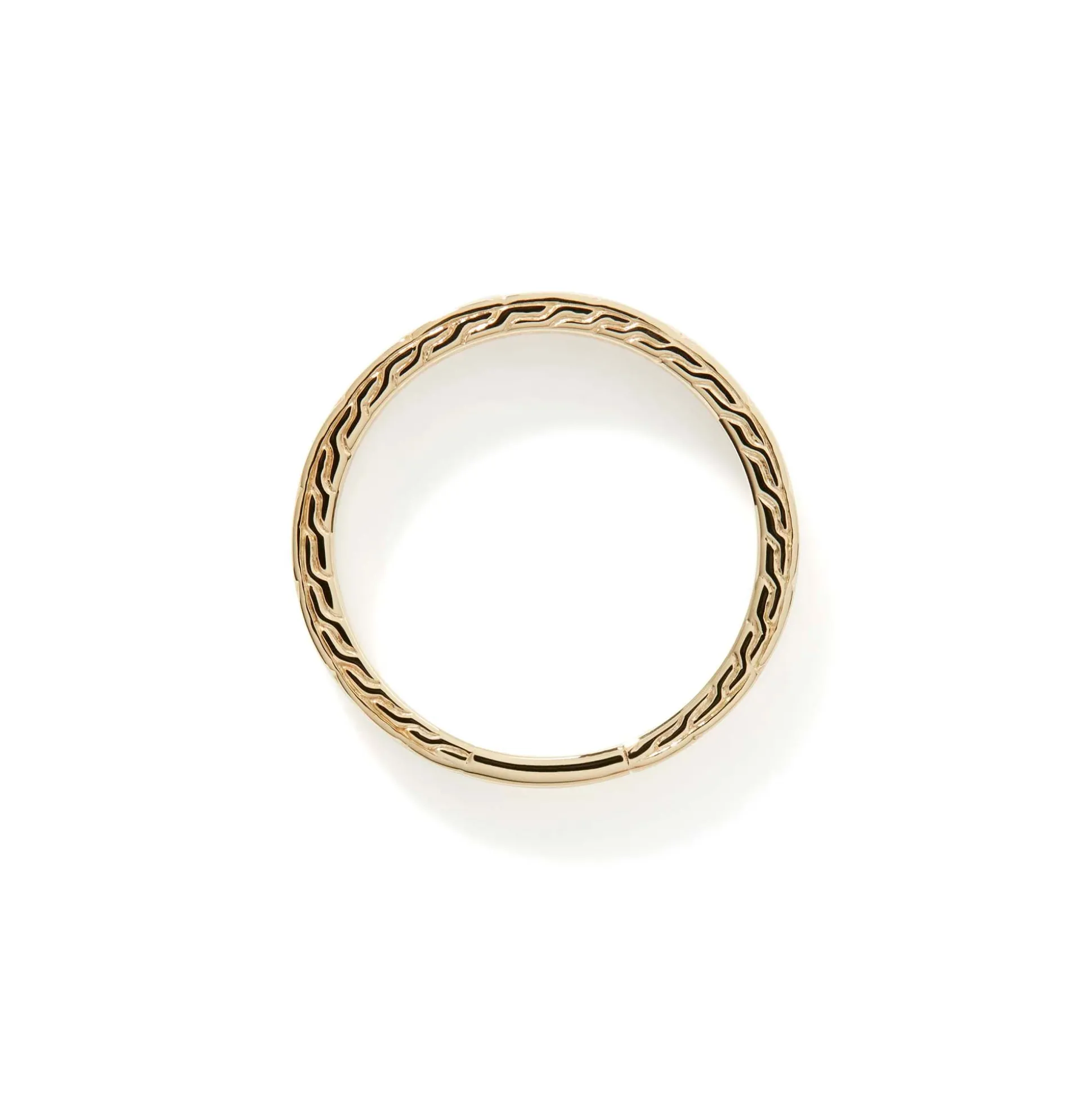 Men John Hardy Bands^Carved Chain Band Ring, Gold, Slim