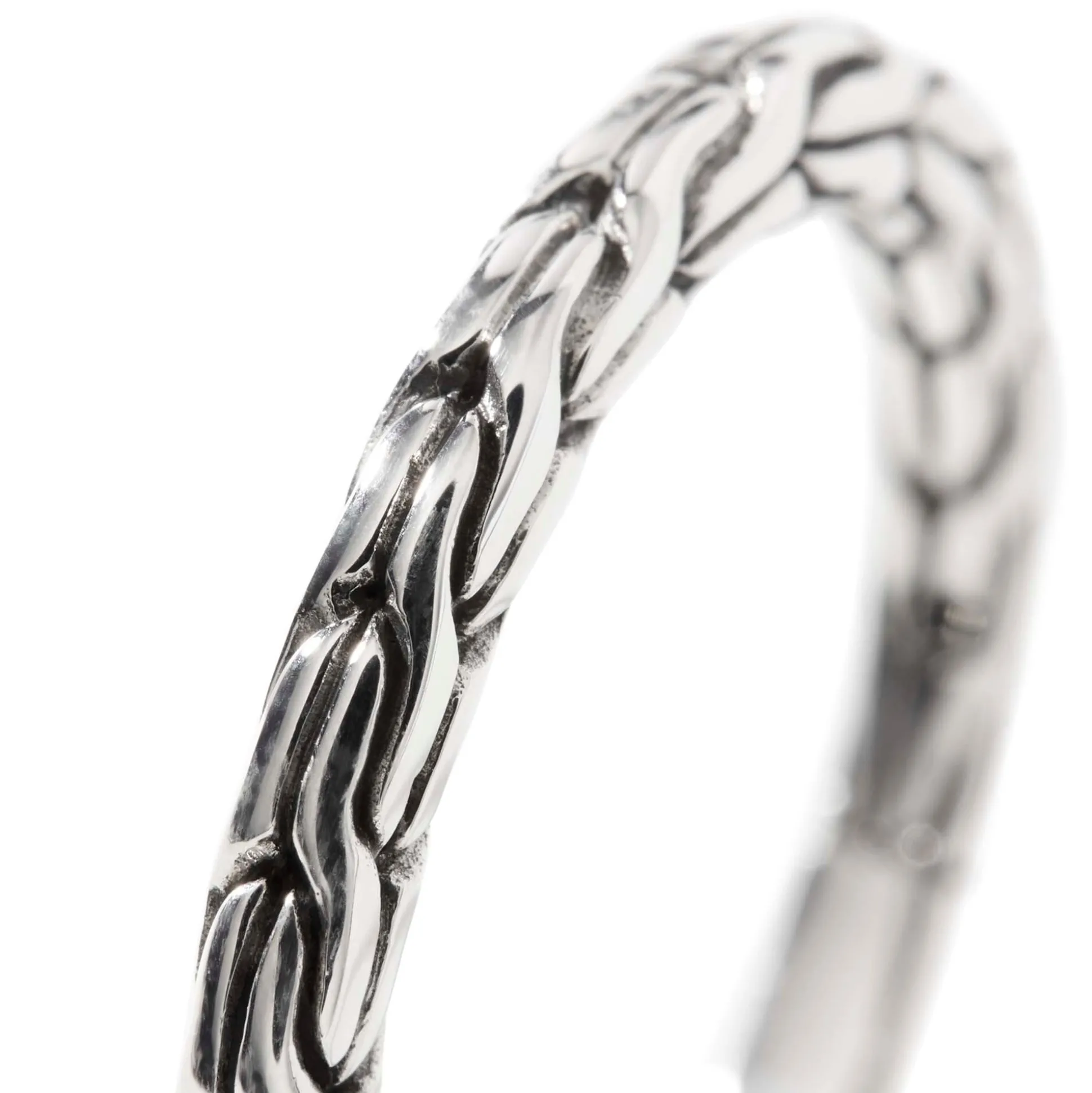 Men John Hardy Bands^Carved Chain Band Ring, Sterling Silver, Slim