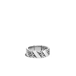 Men John Hardy Bands^Carved Chain Band Ring, Sterling Silver