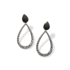 Women John Hardy Statement^Carved Chain Drop Earring, Silver, Gemstones