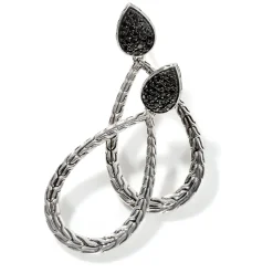 Women John Hardy Statement^Carved Chain Drop Earring, Silver, Gemstones