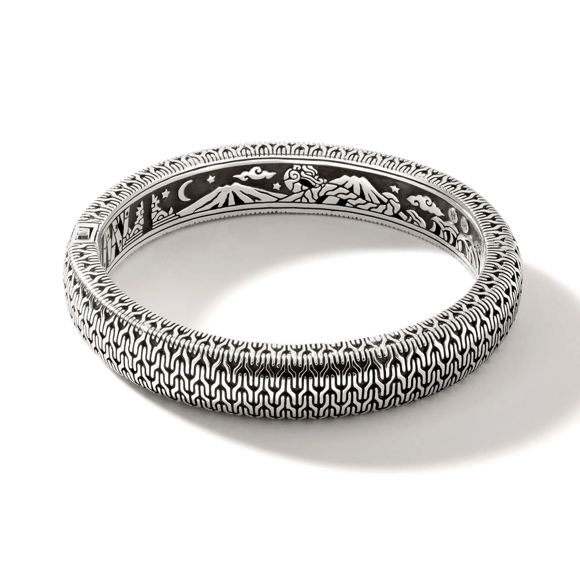 Women John Hardy Bangles & Cuffs^Carved Chain Hinged Bangle, Sterling Silver