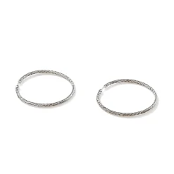 Women John Hardy Hoops^Carved Chain Hoop Earring, Silver, Large
