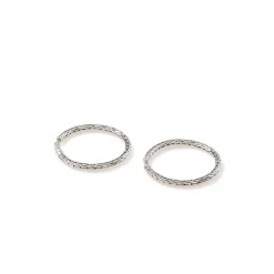 Women John Hardy Hoops^Carved Chain Hoop Earring, Sterling Silver