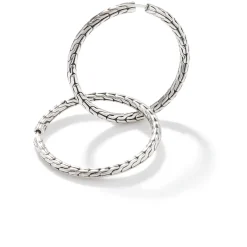 Women John Hardy Hoops^Carved Chain Hoop Earring, Sterling Silver