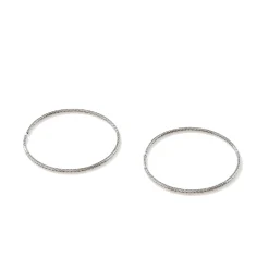 Women John Hardy Hoops^Carved Chain Hoop Earring, Silver, X Large