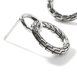 Women John Hardy Studs^Carved Chain Interlink Stud Earring, Silver