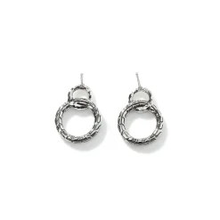 Women John Hardy Studs^Carved Chain Interlink Stud Earring, Silver