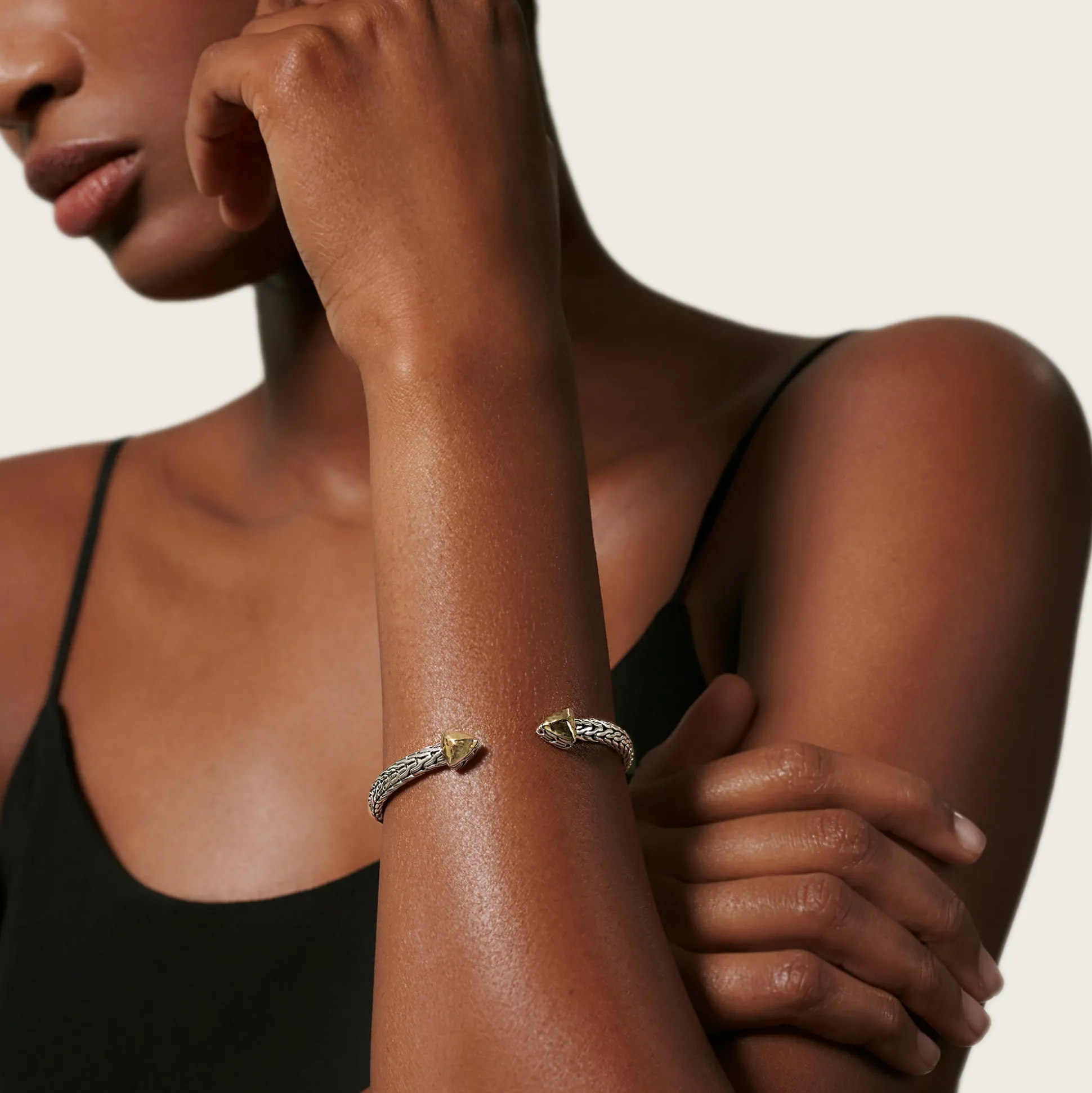 Women John Hardy Bangles & Cuffs^Carved Chain Palu Flex Cuff, Silver, Gold