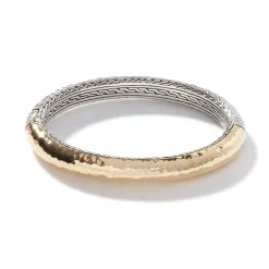 Women John Hardy Bangles & Cuffs^Carved Chain Palu Hinged Bangle, Silver, Gold