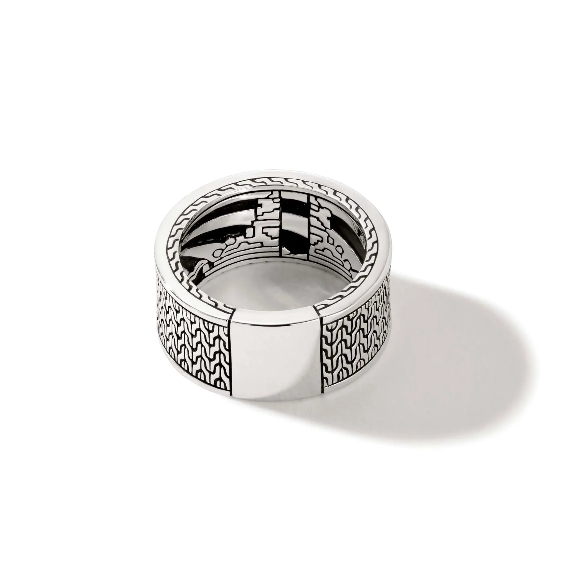 Men John Hardy Bands^Carved Chain Ring, Gold, Silver, Gemstones
