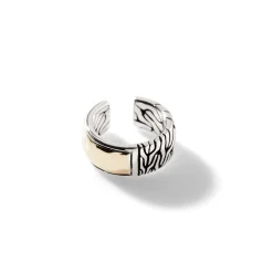 Women John Hardy Statement^Carved Chain Single Ear Cuff, Silver, Gold