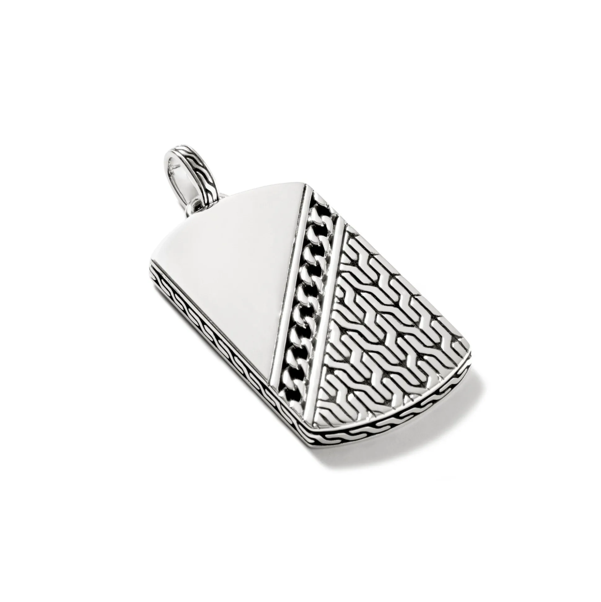 Men John Hardy Tags & Pendants^Carved Chain Tag Pendant, Sterling Silver