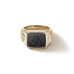 Men John Hardy Signets^Carved Signet Ring, Gold, Gemstone