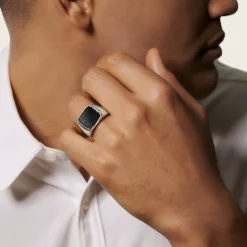 Men John Hardy Signets^Carved Signet Ring, Sterling Silver, Gemstone