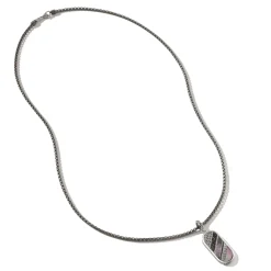 Men John Hardy Tags & Pendants^Carved Tag Necklace, Silver, Gold, Gemstones