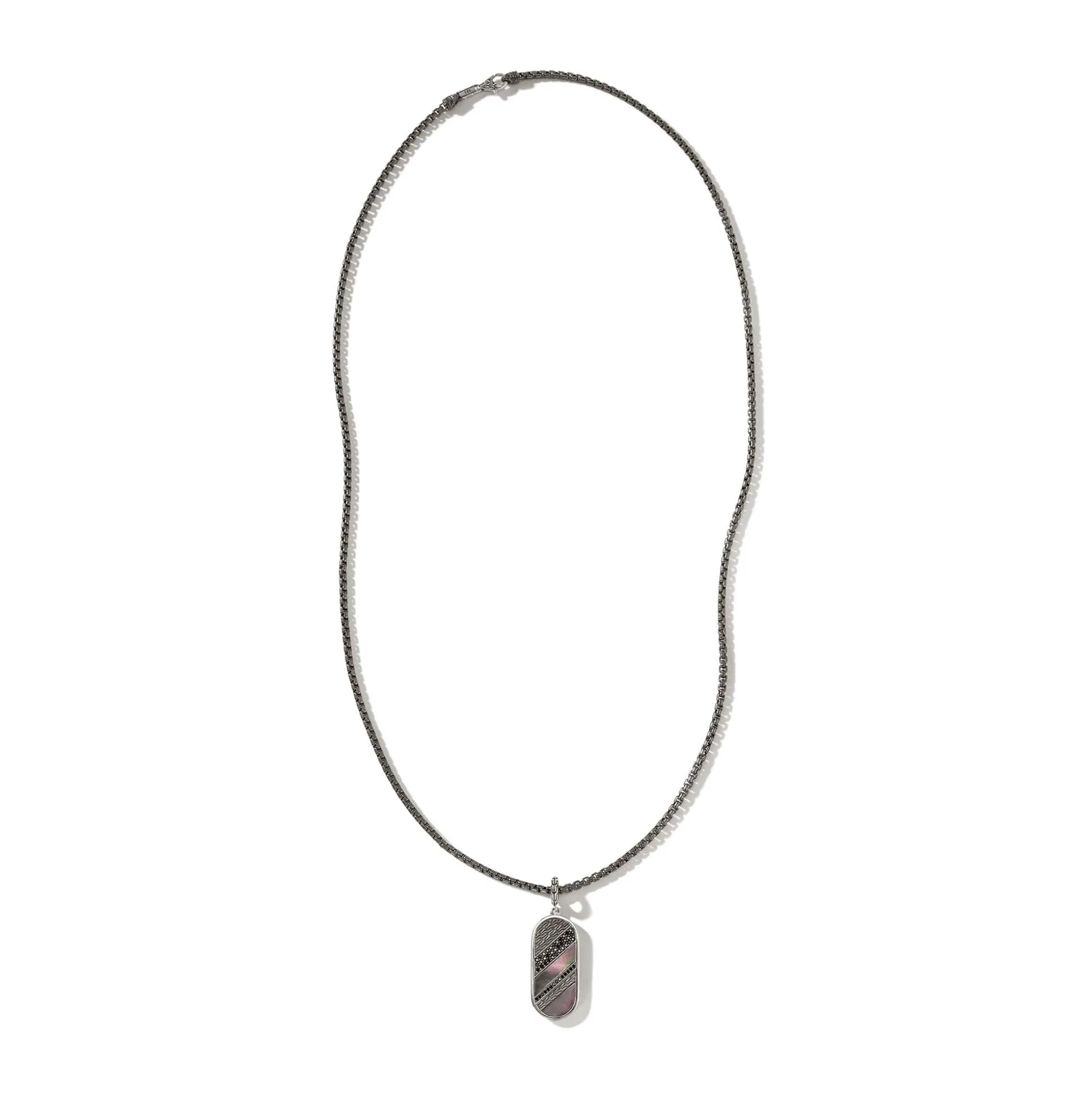 Men John Hardy Tags & Pendants^Carved Tag Necklace, Silver, Gold, Gemstones
