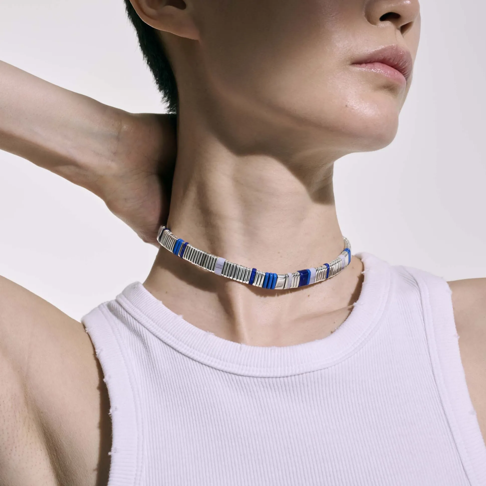Women John Hardy Beads^Colorblock Choker, Silver, Gemstones