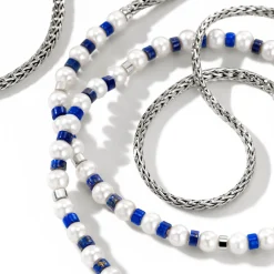 Women John Hardy Beads^Colorblock Necklace, Silver, Gemstones, Pearl