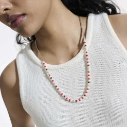 Women John Hardy Beads^Colorblock Necklace, Silver, Gemstones, Pearl