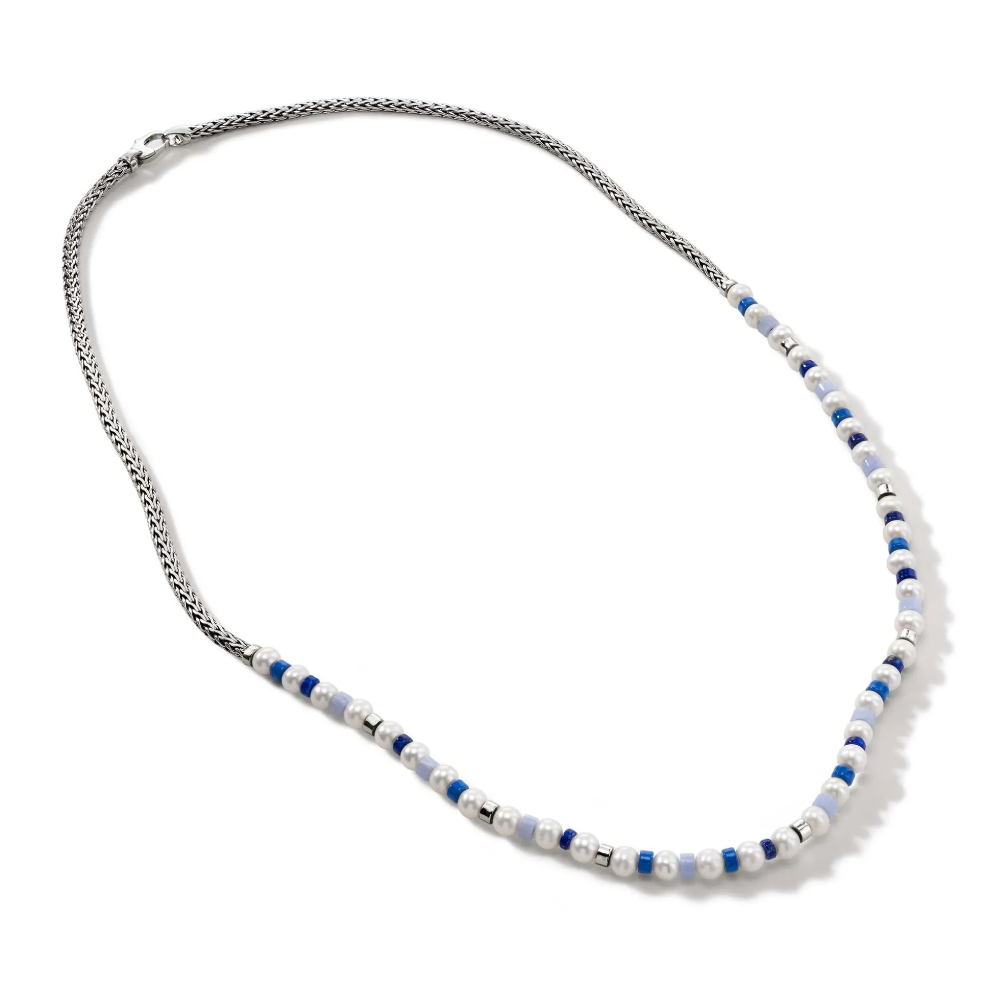 Women John Hardy Beads^Colorblock Necklace, Silver, Gemstones, Pearl